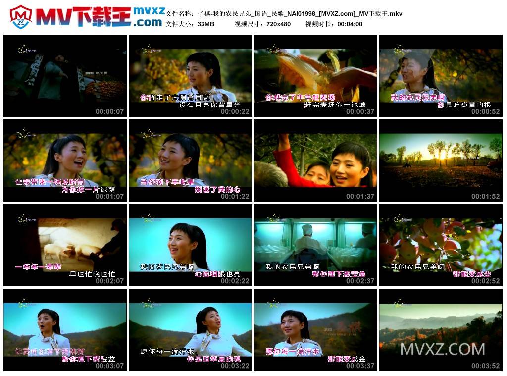 子祺-我的农民兄弟_国语_民歌_NAI01998